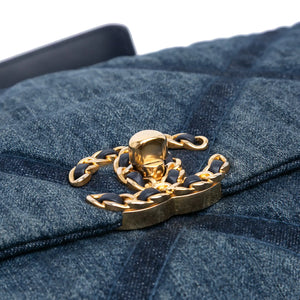Chanel 19 Flap Large Blue Denim