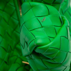 Bottega Veneta Jodie Teen Green Intrecciato
