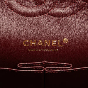 Chanel Classic Medium double rabat noir Caviar or
