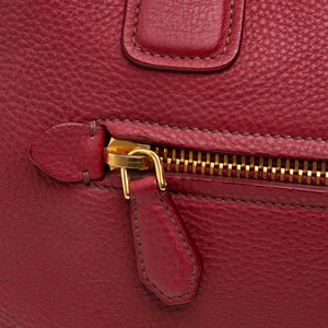 Miu Miu Madras Handbag Red Leather