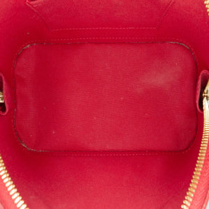 Louis Vuitton Alma BB Red Monogram Vernis Rayures