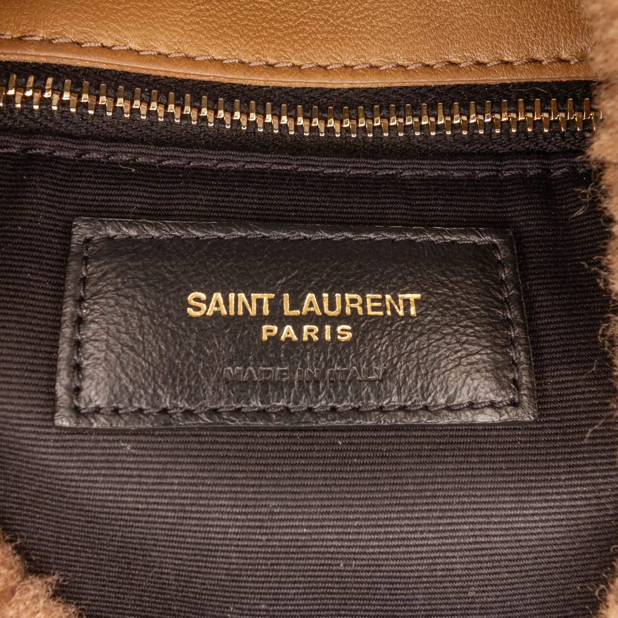 Yves Saint Laurent LouLou Small Brown Shearling