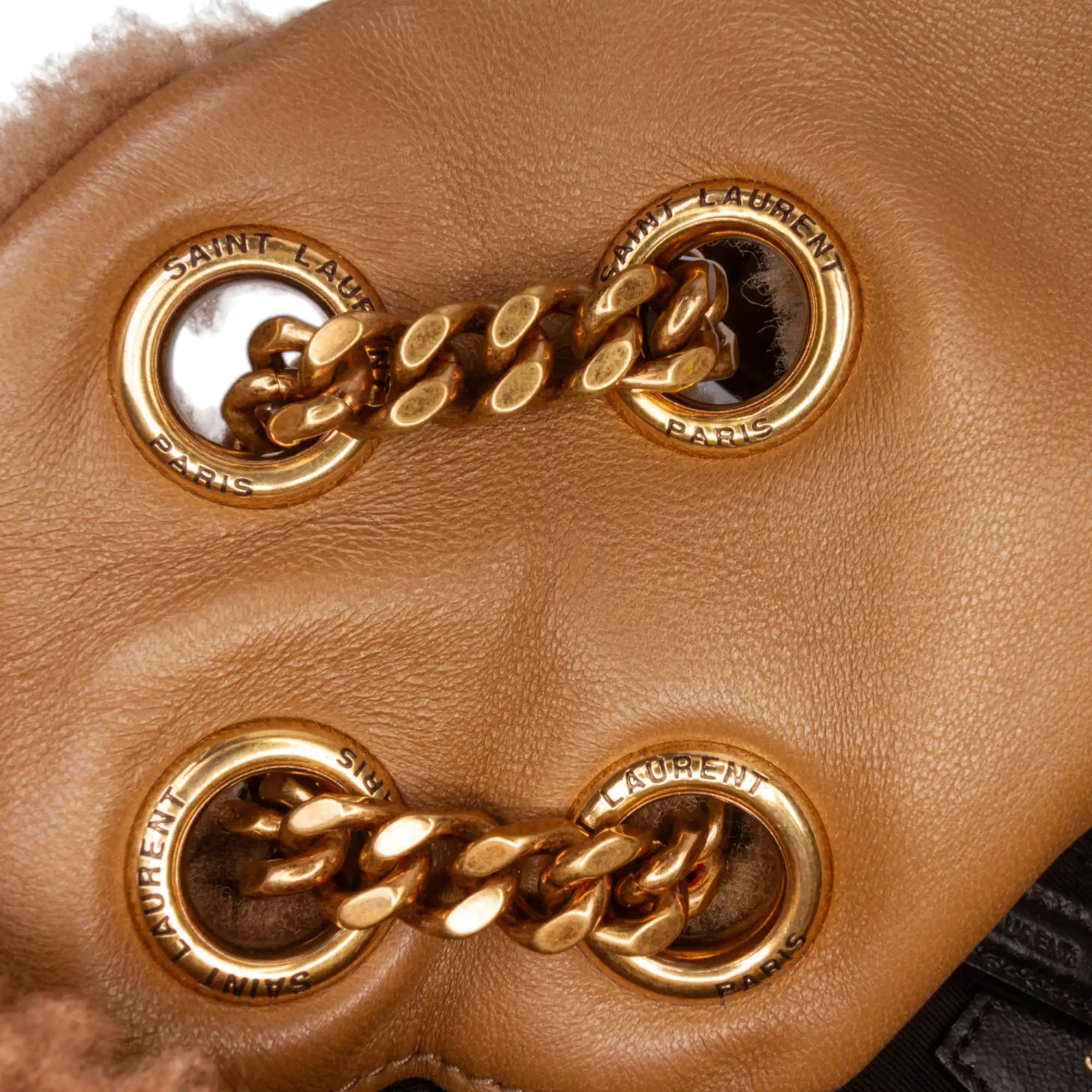 Yves Saint Laurent LouLou Small Brown Shearling