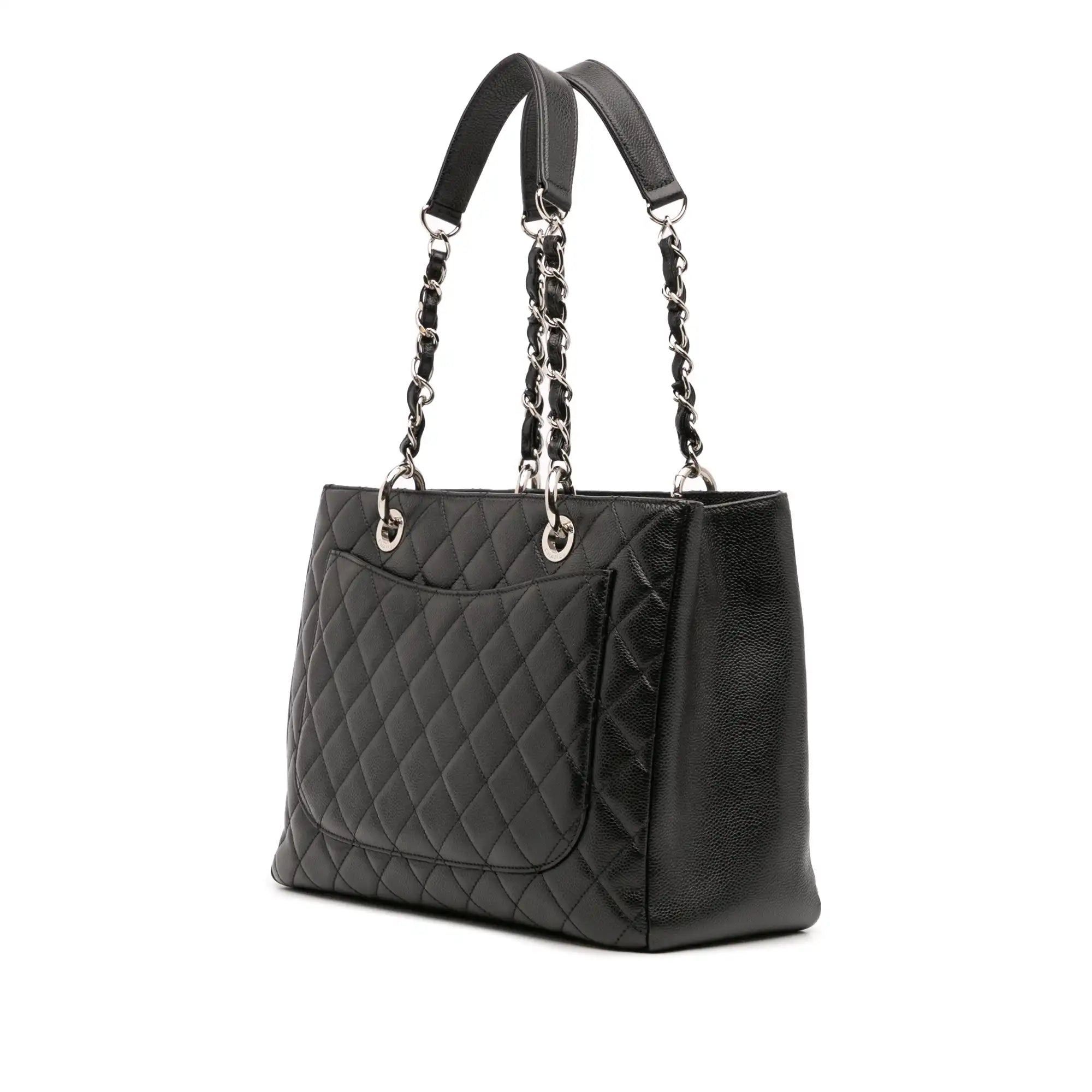 Chanel GST Black Caviar Silver