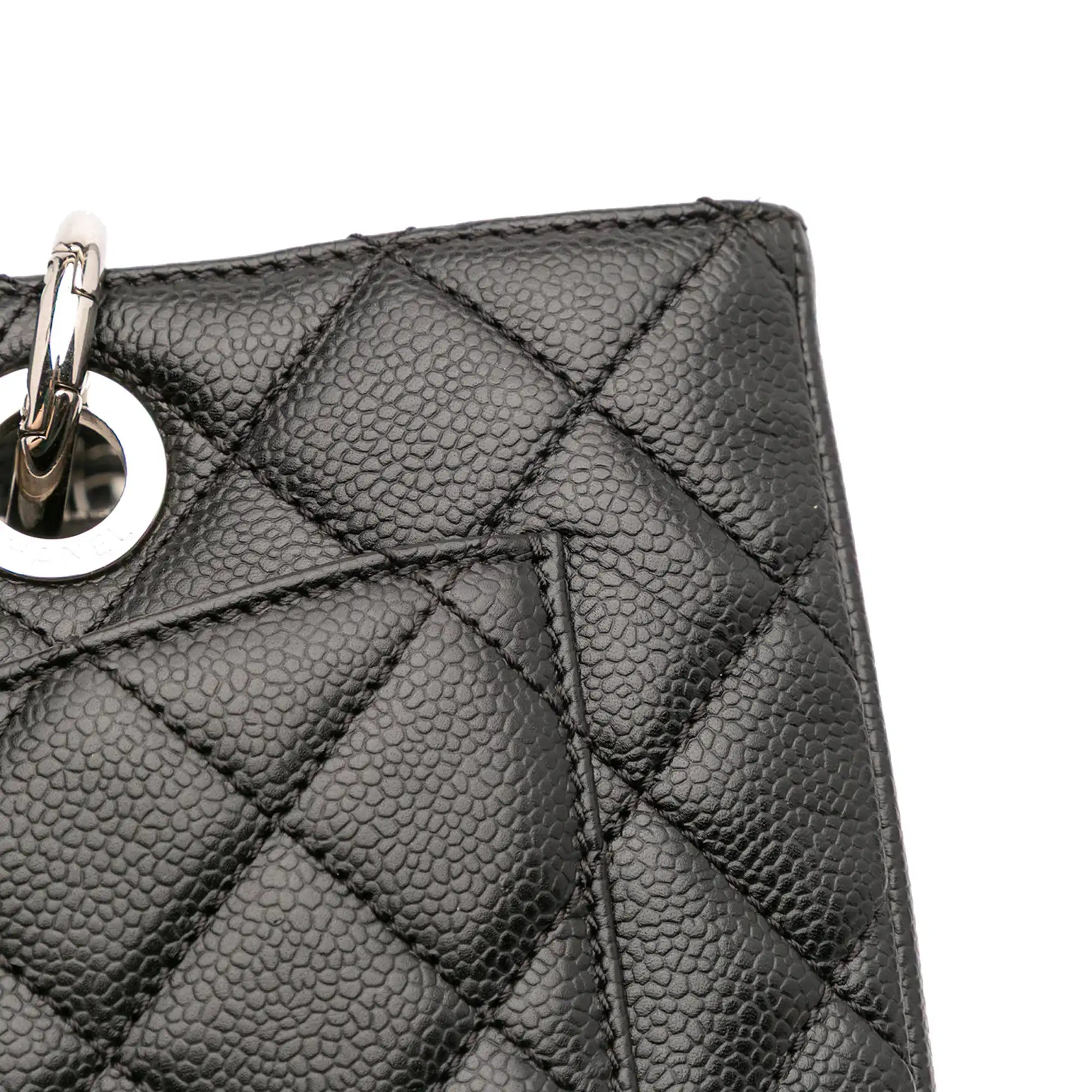 Chanel GST Black Caviar Silver