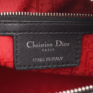 Dior Lady Dior Medium Black Cannage Lagbskin Silver