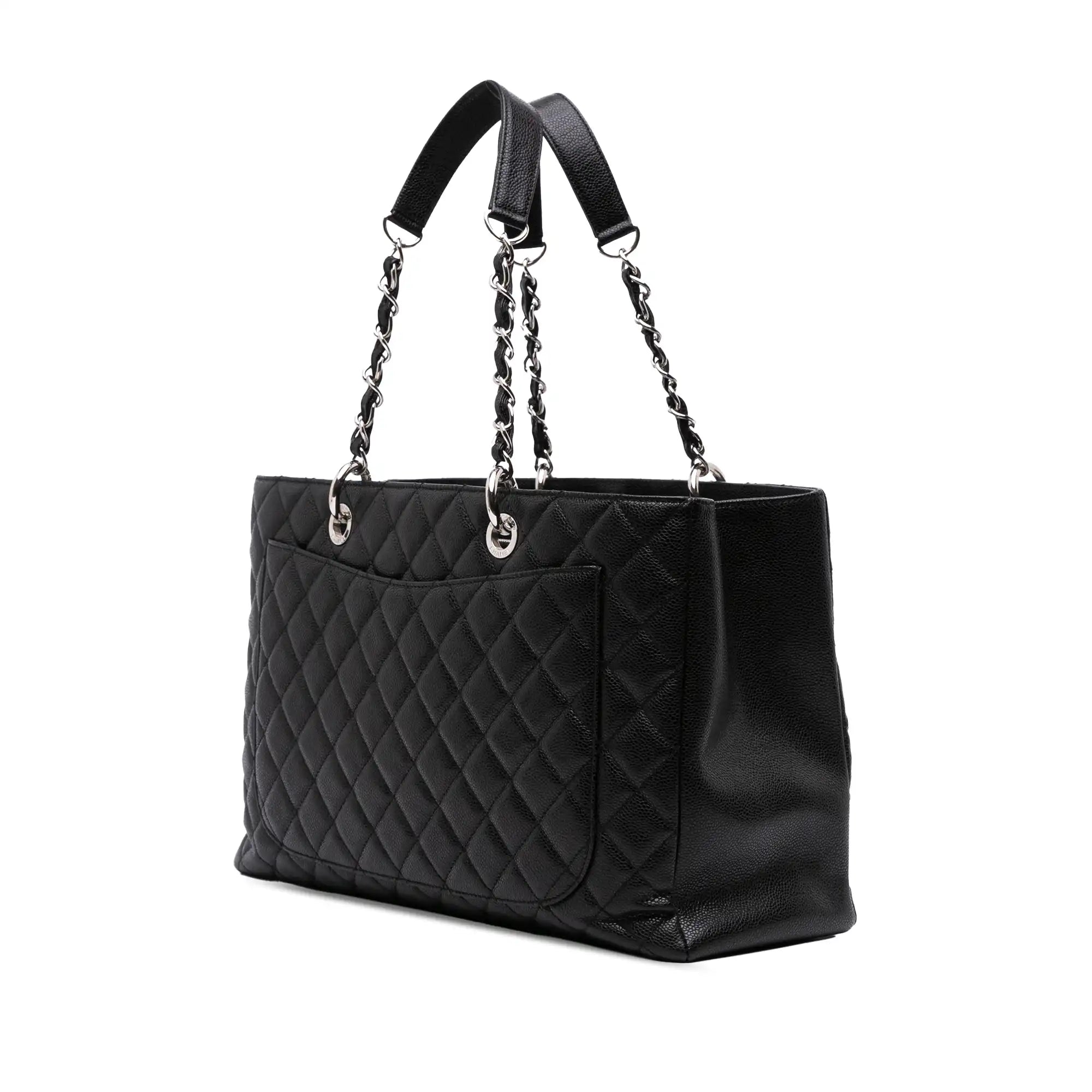 Chanel GST Black Caviar Silver