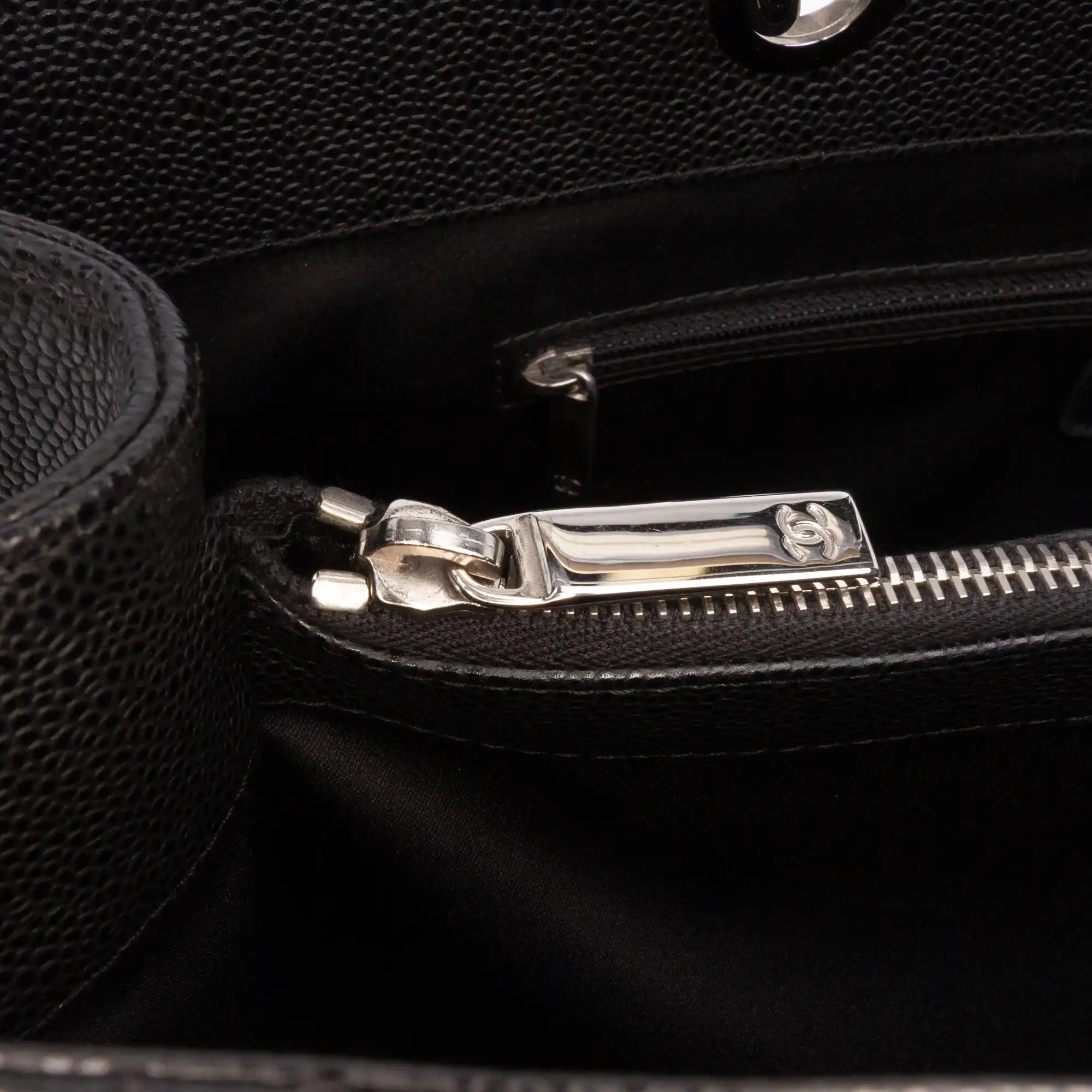 Chanel GST Black Caviar Silver