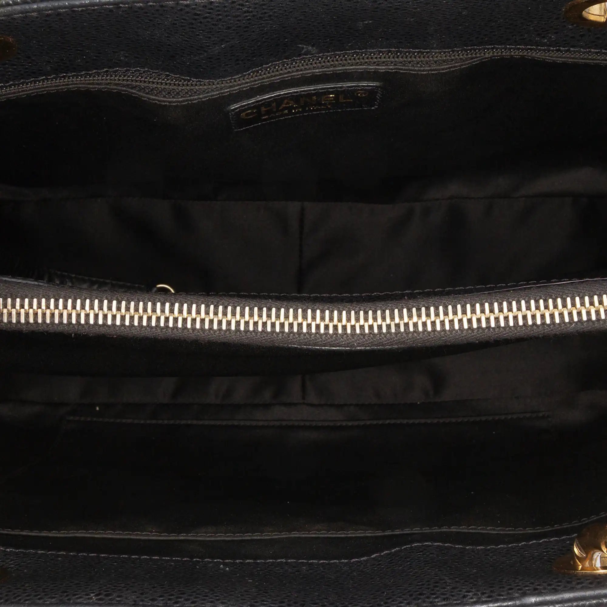 Chanel GST Black Caviar Gold