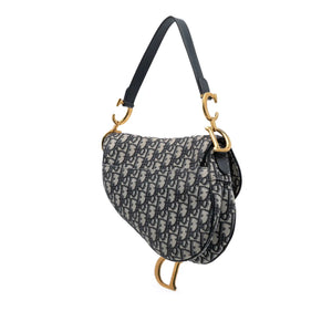 Dior Saddle Bag Blue Oblique Canvas