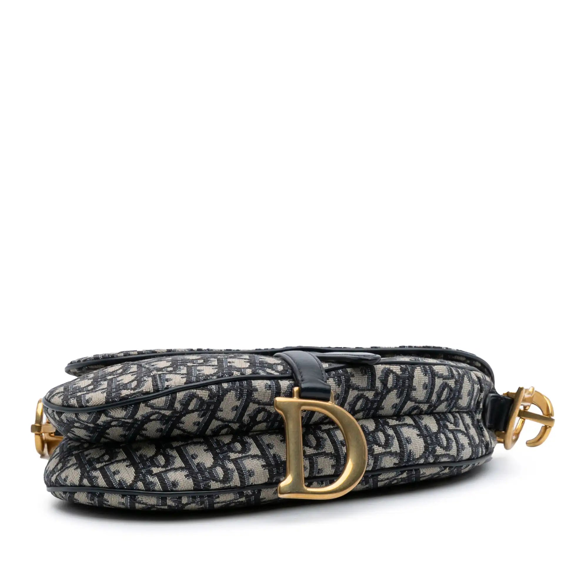 Dior Saddle Bag Blue Oblique Canvas
