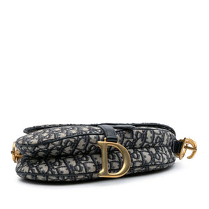 Dior Saddle Bag Blue Oblique Canvas