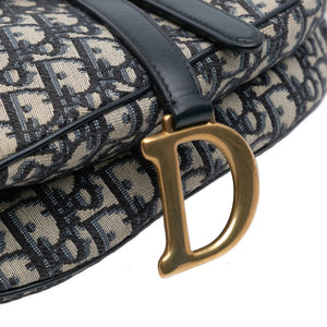 Dior Saddle Bag Blue Oblique Canvas