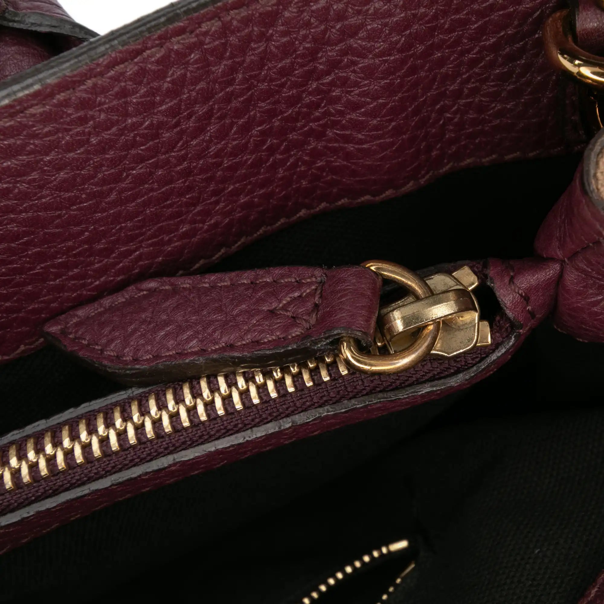 Burberry Banner Burgundy Medium House Check Leather