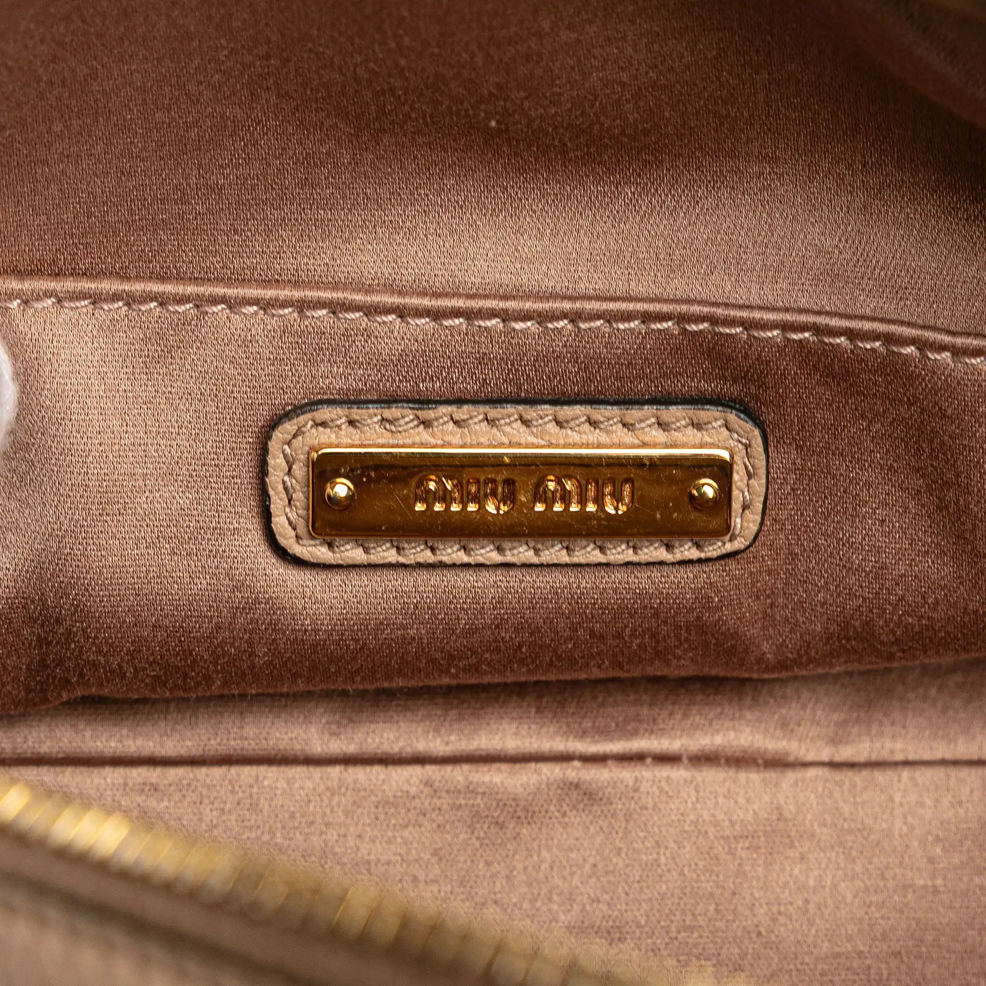 Miu Miu Crossbody Beige Leather