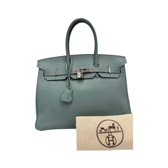 Hermès Birkin 35 Bleu Lin Togo Palladium