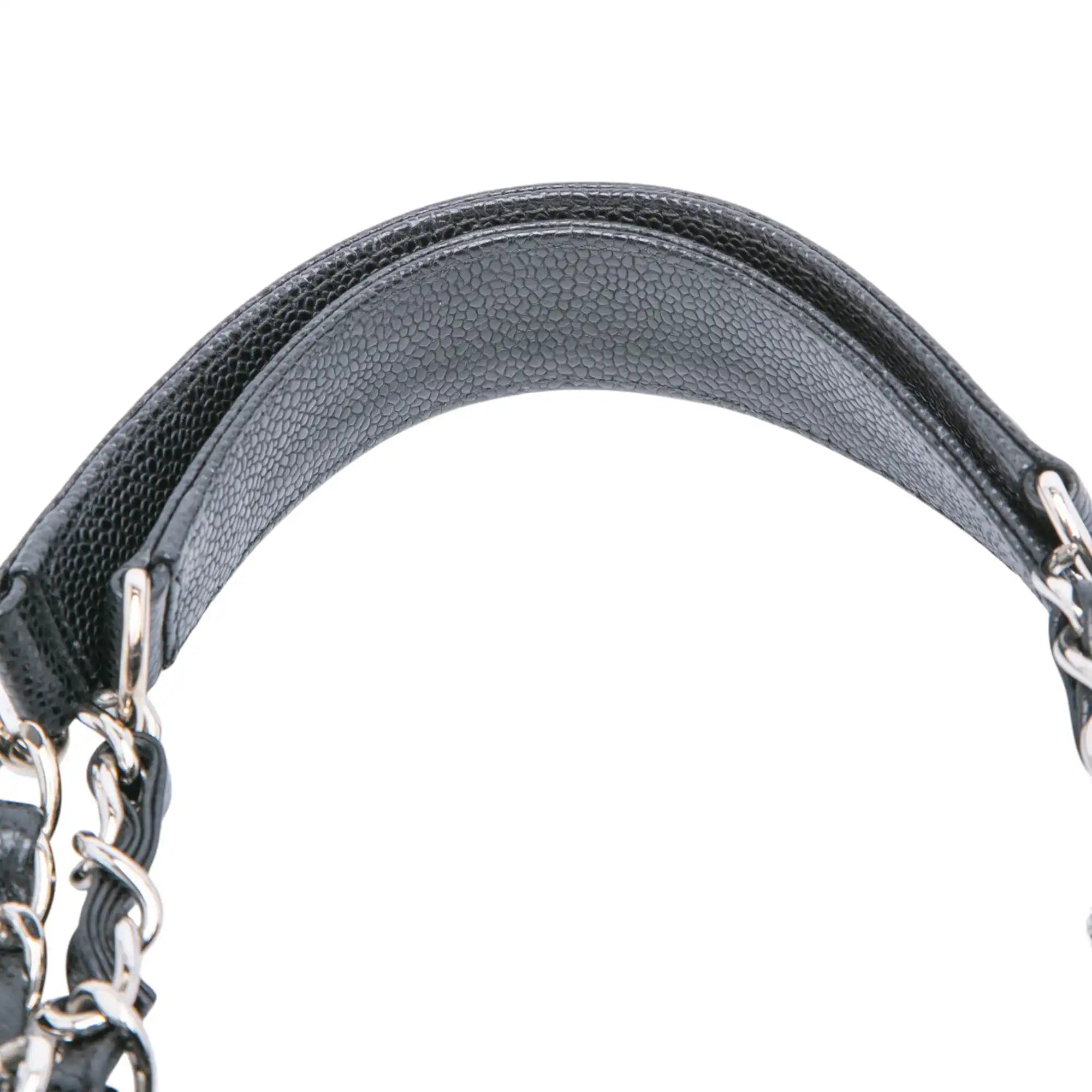 Chanel GST Black Caviar Silver