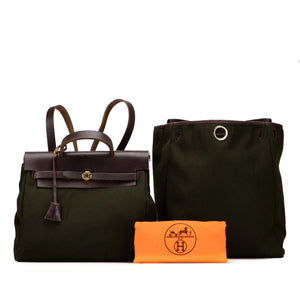 Hermès Herbag PM Brown Toile Backpack