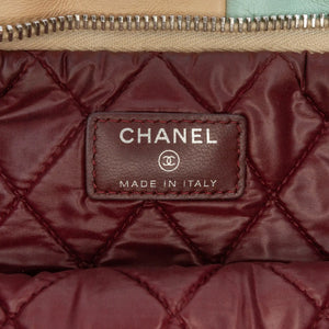 Chanel O Case Clutch Large Colorblock Patchwork Lambskin