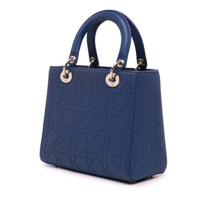 Dior Lady Dior Medium Blue Ultra Matte Cannage Calfskin