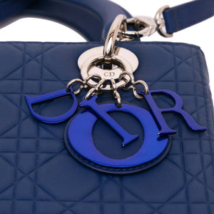 Dior Lady Dior Medium Blue Ultra Matte Cannage Calfskin