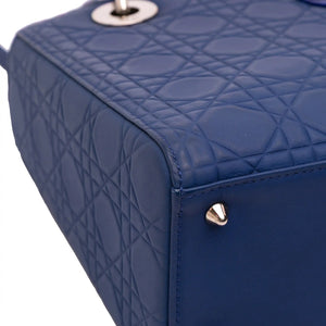 Dior Lady Dior Medium Blue Ultra Matte Cannage Calfskin