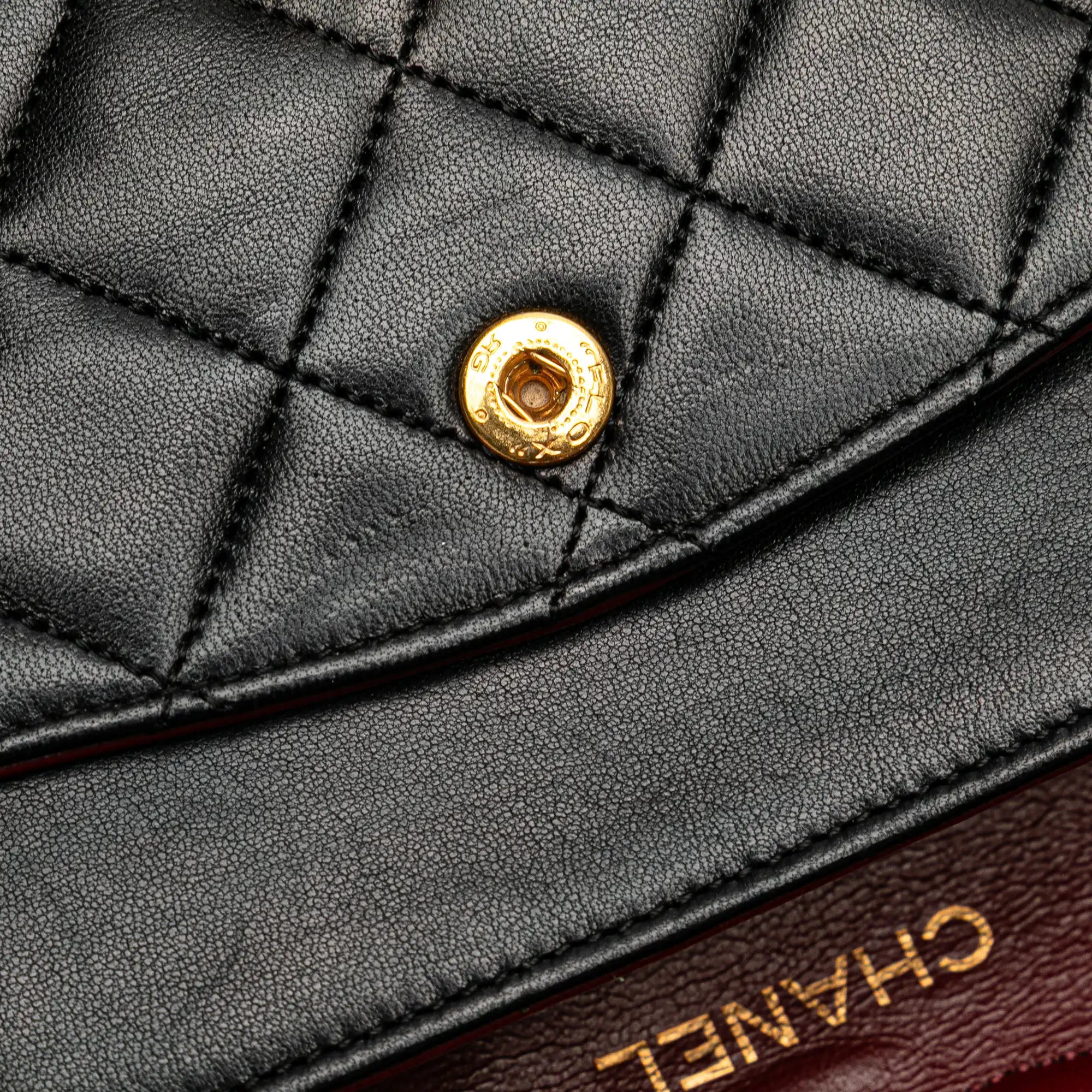 Chanel Classic Double Flap Medium Black Lambskin Gold