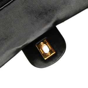 Chanel Classic Double Flap Medium Black Lambskin Gold