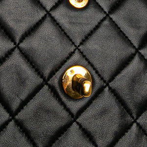 Chanel Classic Double Flap Medium Black Lambskin Gold
