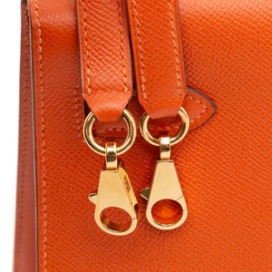 Hermès Kelly Sellier 32 Orange Epsom Gold