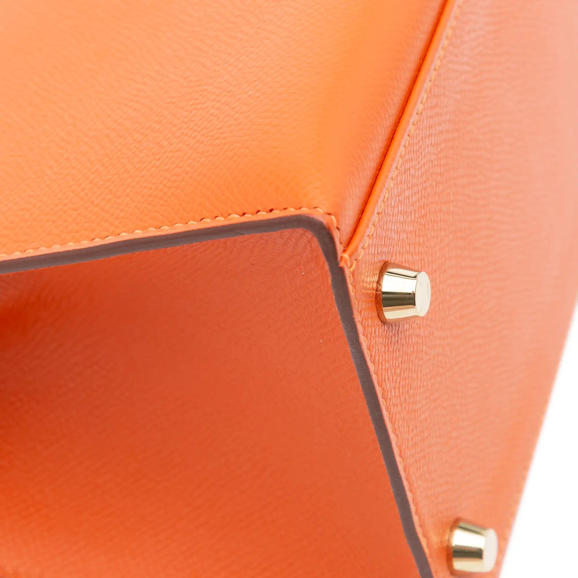 Hermès Kelly Sellier 32 Orange Epsom Gold