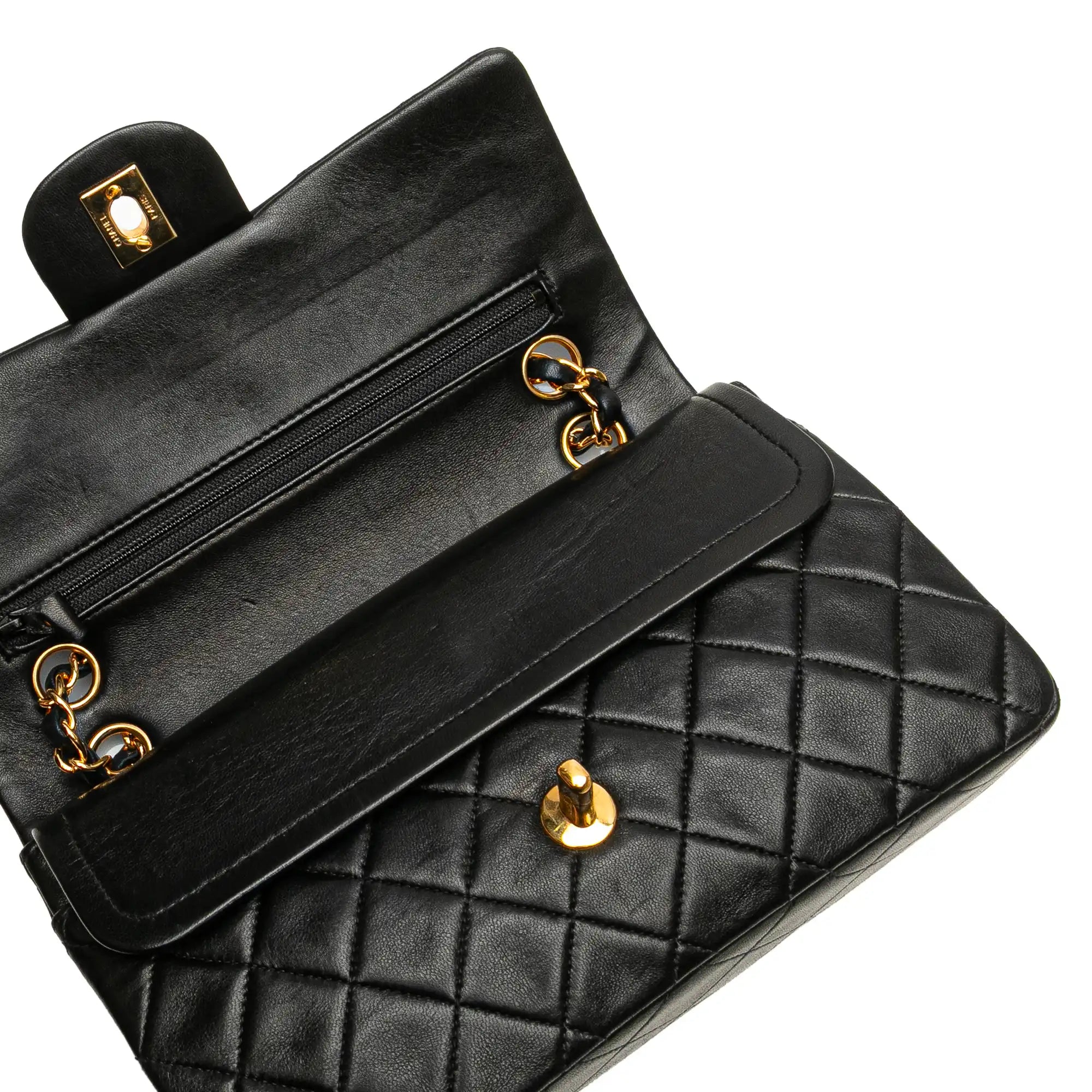 Chanel Classic Double Flap Small Black Lambskin Gold