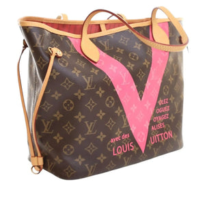 Louis Vuitton Neverfull MM V Limited Edition Monogram Canvas