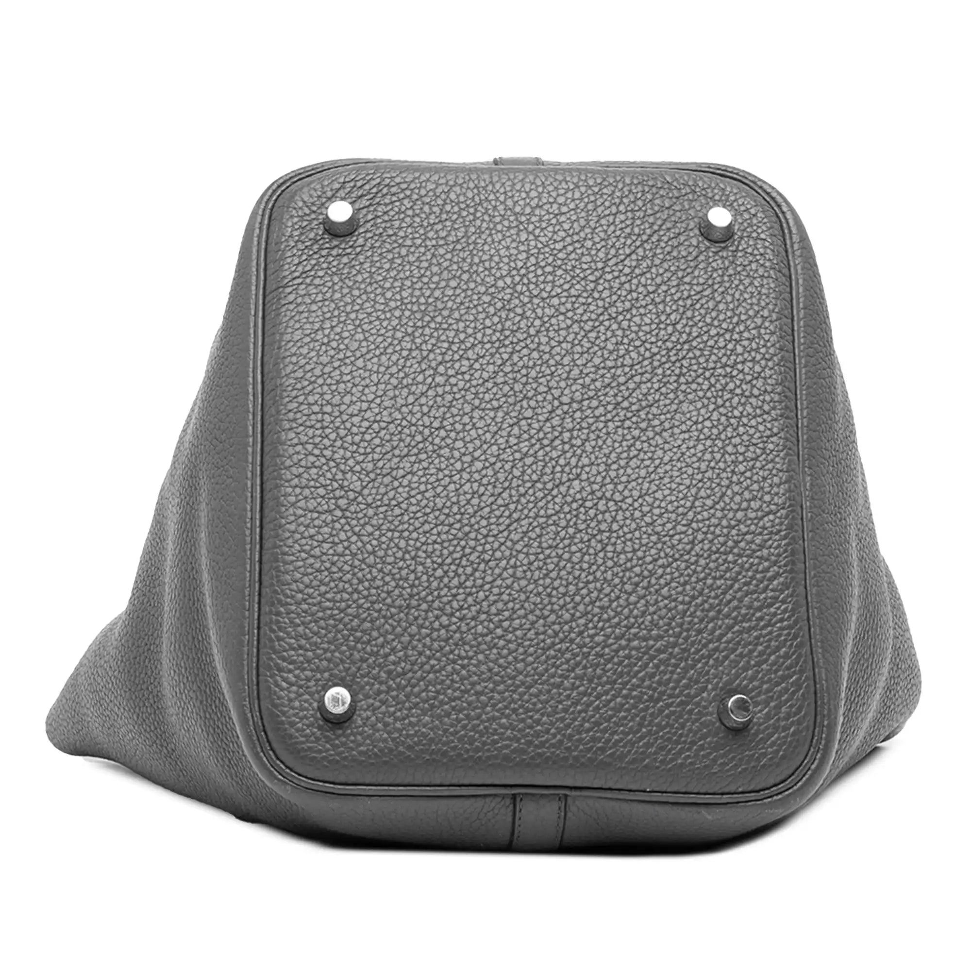 Hermès Picotin Lock 22 Grey Clemence Silver