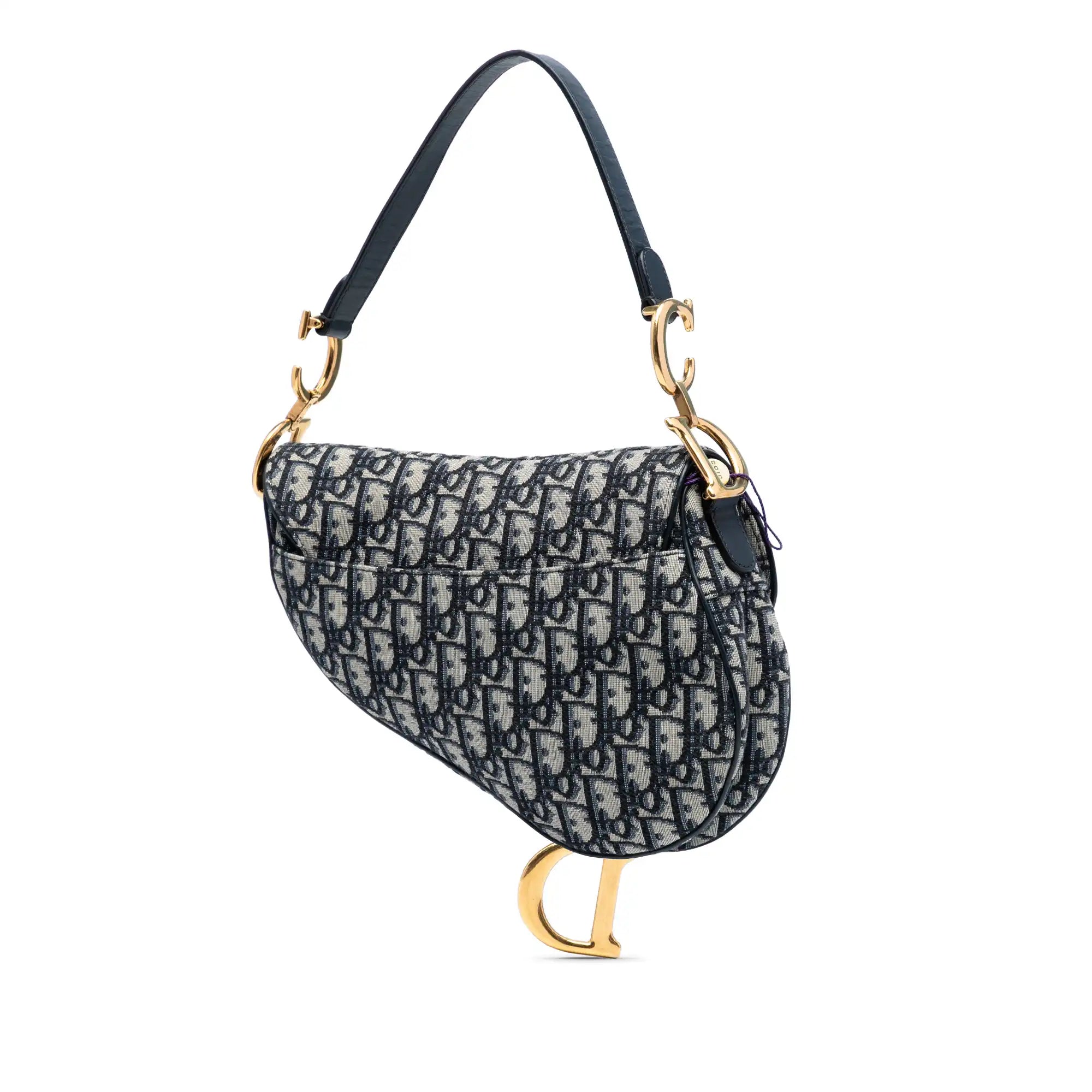 Dior Saddle Bag Blue Oblique Canvas