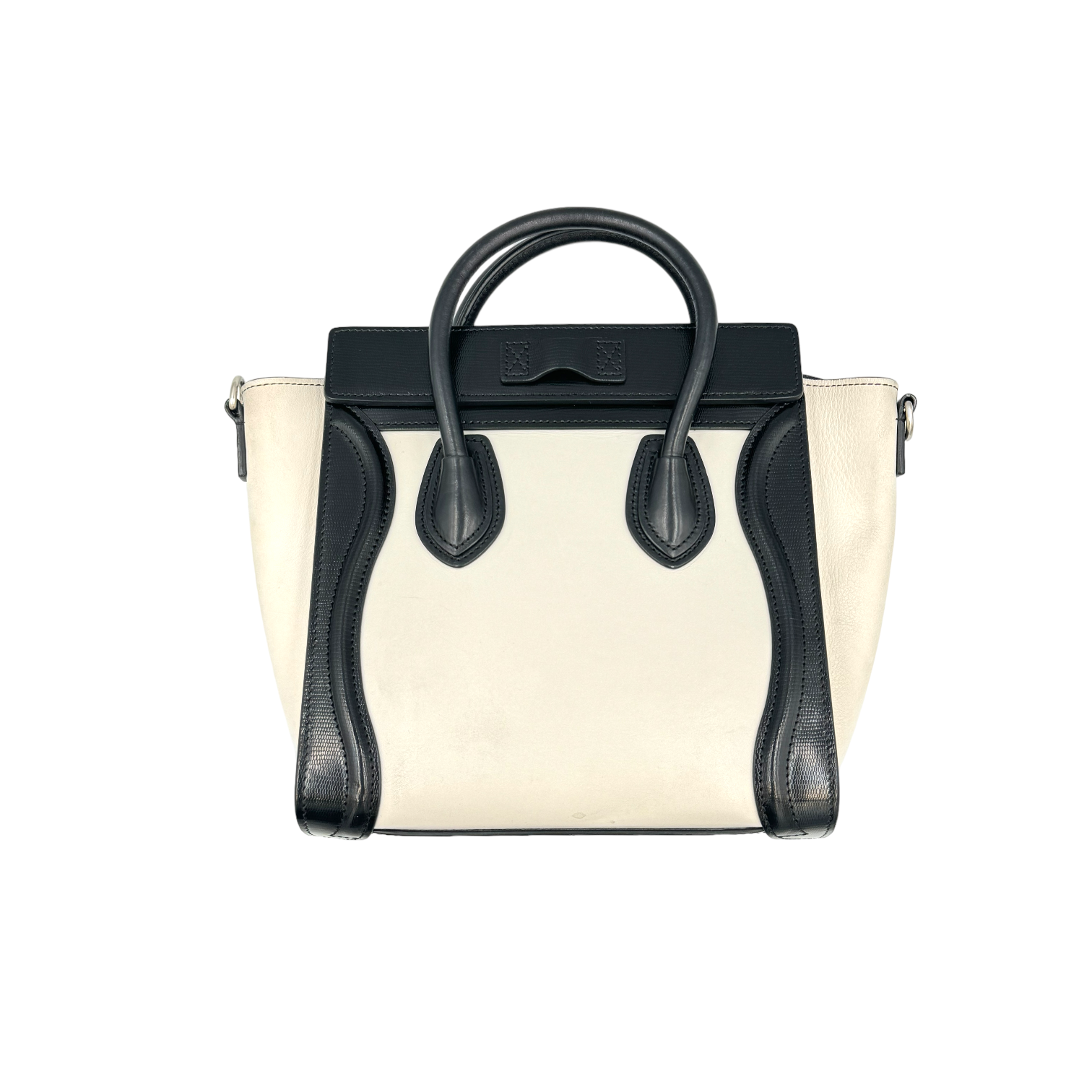 Celine Luggage Nano Handbag White