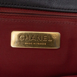 Chanel 19 Flap Large Black Lambskin Gold Ruthenium