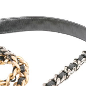 Chanel 19 Flap Large Black Lambskin Gold Ruthenium