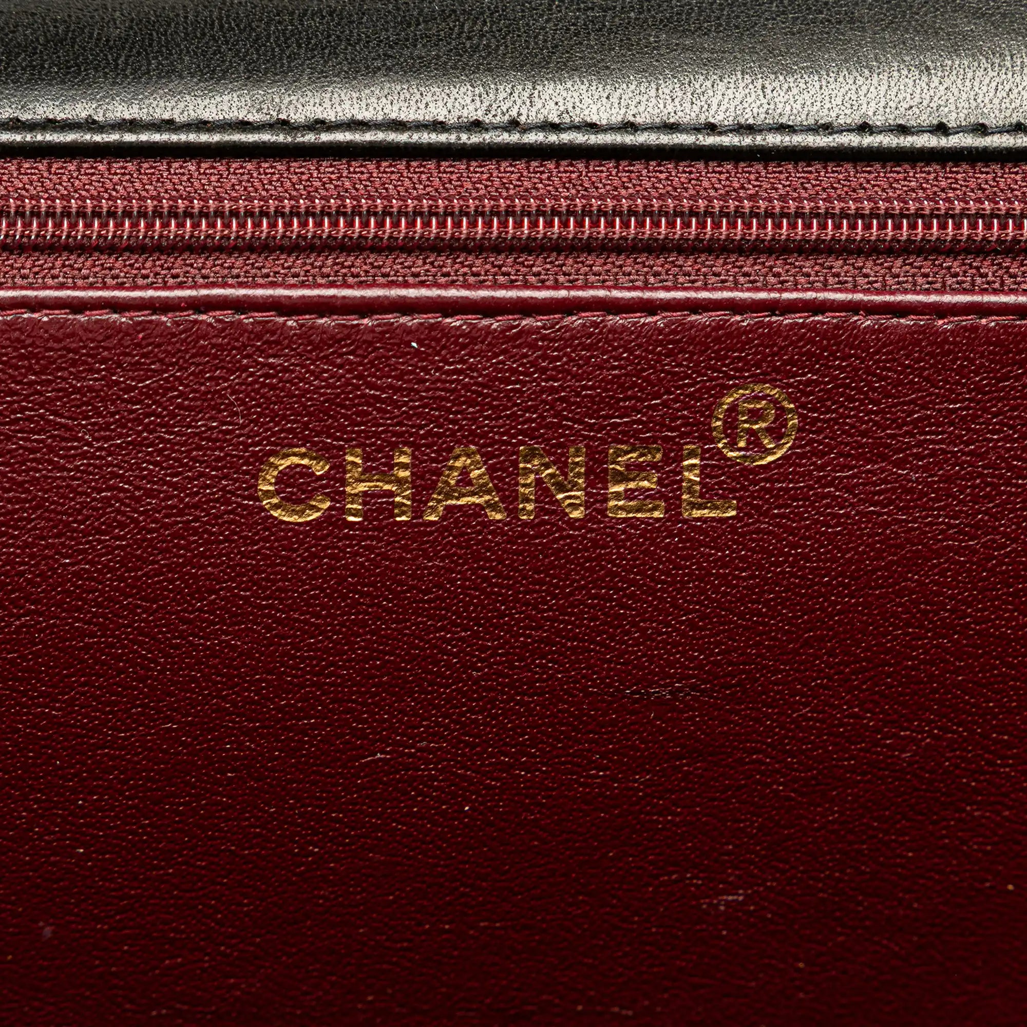 Chanel Classic Single Flap Medium Black Lambskin Gold