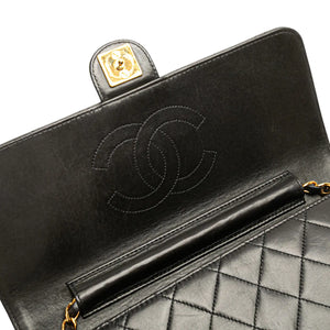 Chanel Classic Single Flap Medium Black Lambskin Gold