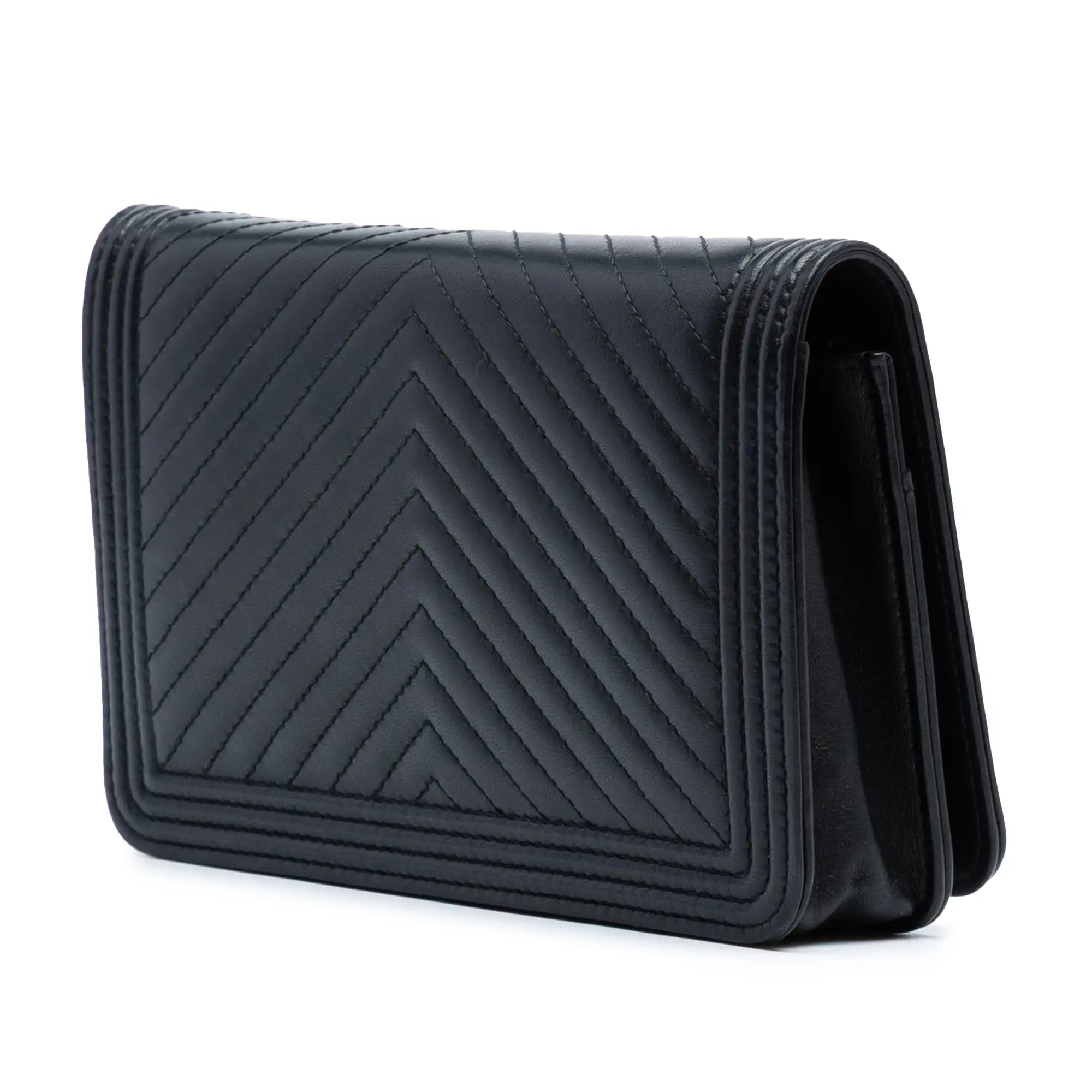 Chanel WoC Boy Black Chevron Calfskin Gold