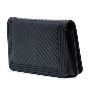 Chanel WoC Boy Black Chevron Calfskin Gold