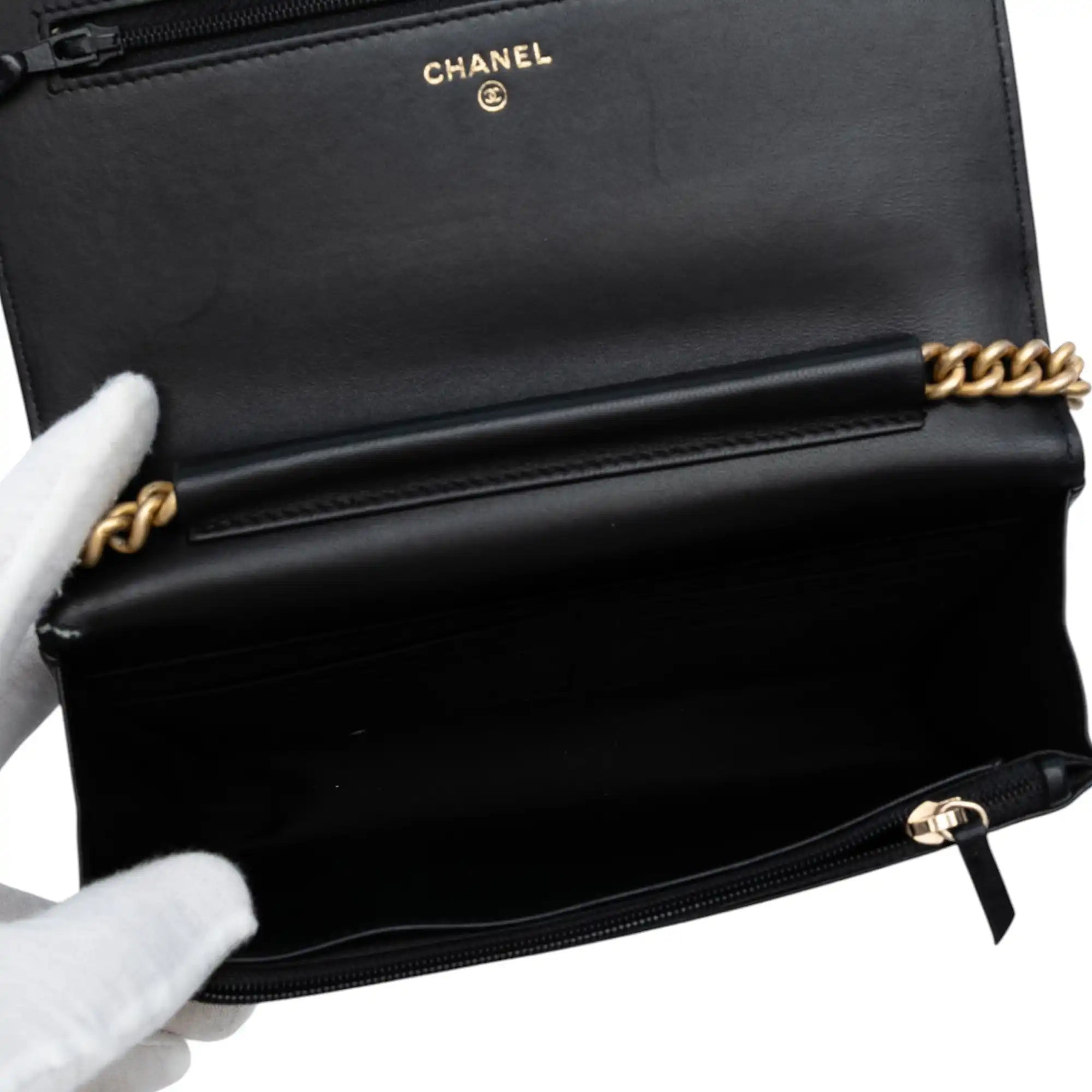 Chanel WoC Boy Black Chevron Calfskin Gold