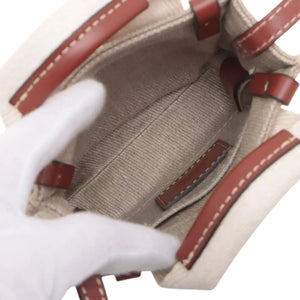 Chloé Woody Nano Brown Canvas