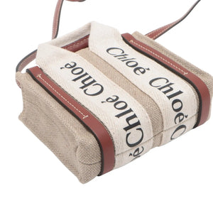 Chloé Woody Nano Brown Canvas