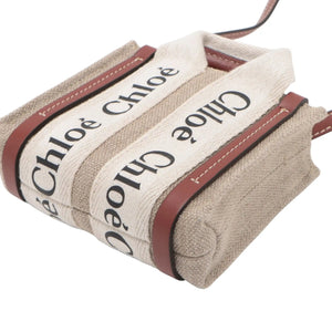 Chloé Woody Nano Brown Canvas