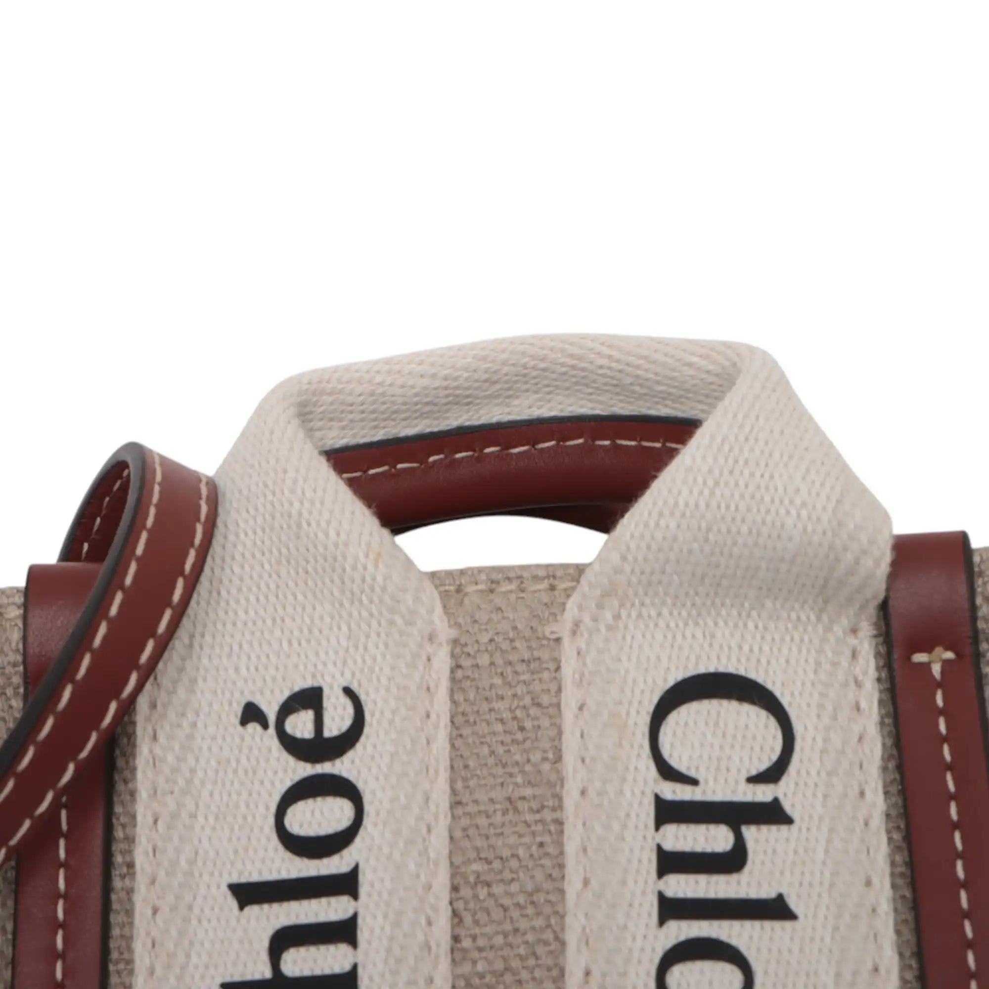 Chloé Woody Nano Brown Canvas