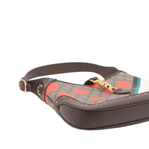 Gucci Polka Dot Jackie 1961 Small GG Supreme Canvas