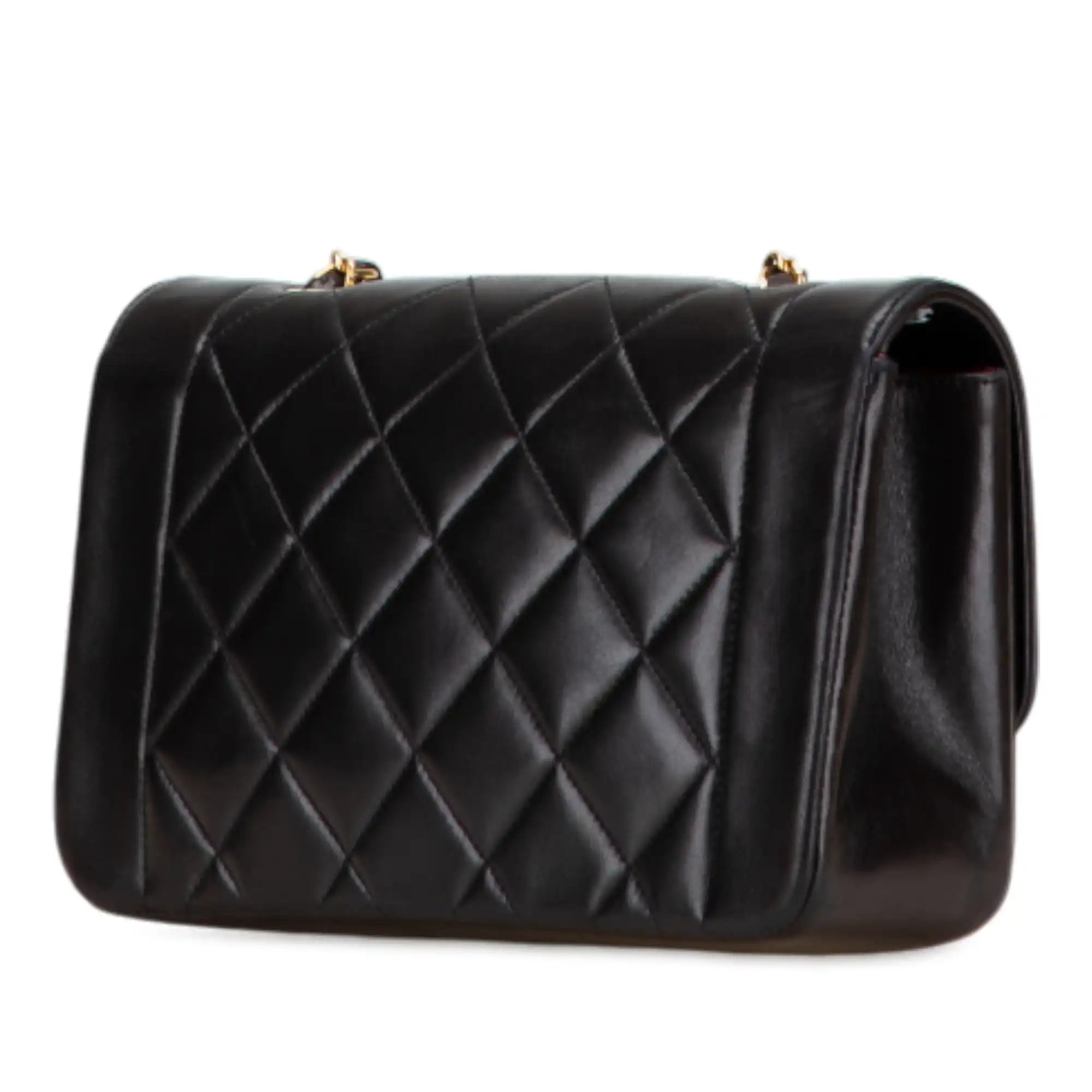 Chanel Diana Small Black Lambskin Gold
