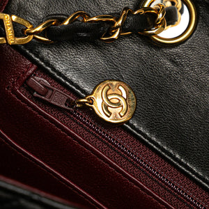 Chanel Diana Small Black Lambskin Gold